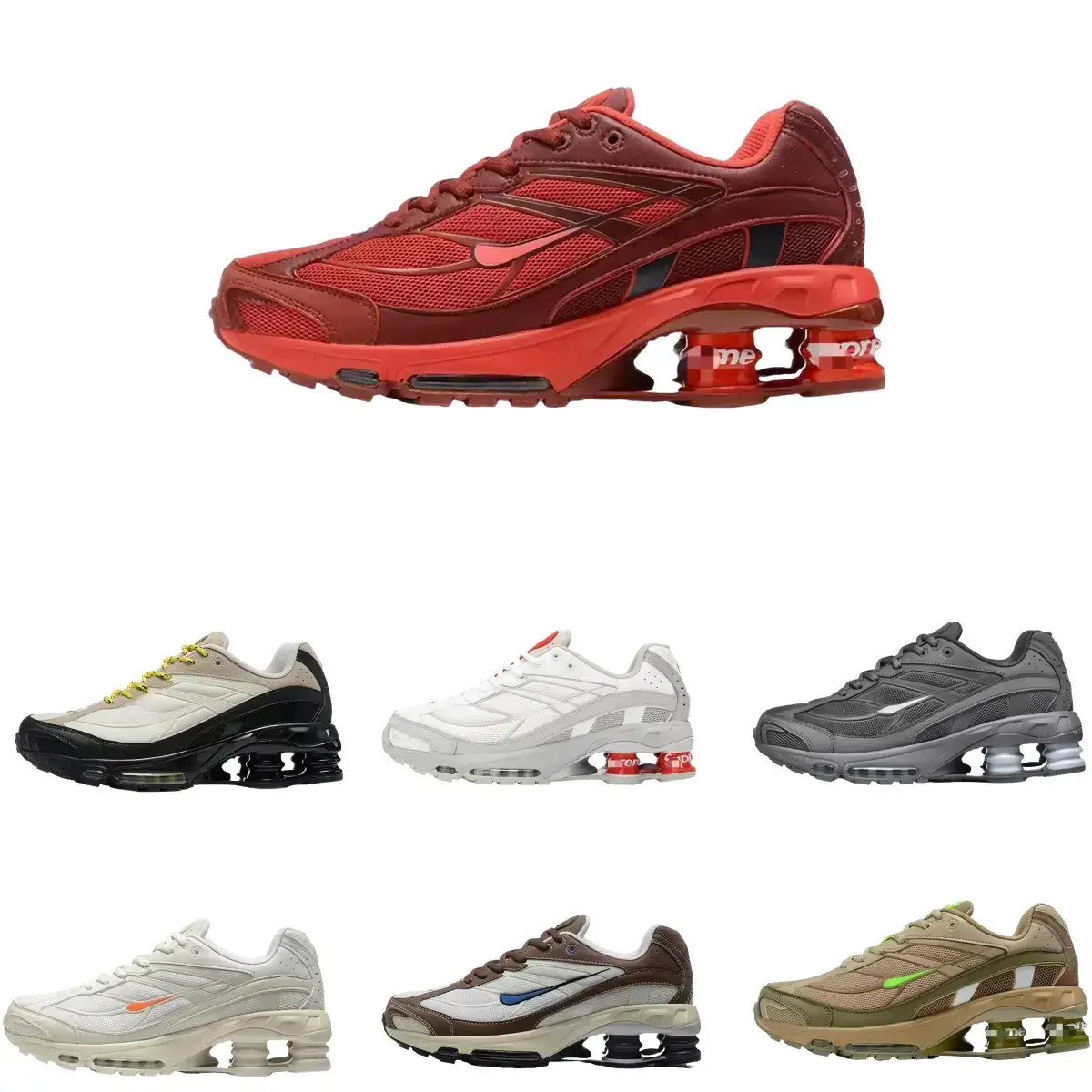 Putian Cross-Border Export Shox Ride2 Joint Retro Air-Cushion Sports Shoes for Men and Women Running Shoes Cushioning Pillar Shoes